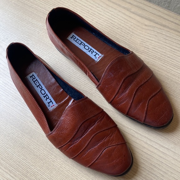 Vintage Women’s Loafers Leather Brown size 10 90s 80s Report - Picture 8 of 17